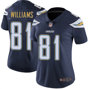 Los Angeles Chargers NFL Football Mike Williams Navy Blue Jersey Women Limited 81 Home Vapor Untouchable